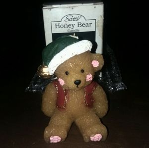 Christmas honey bear candle